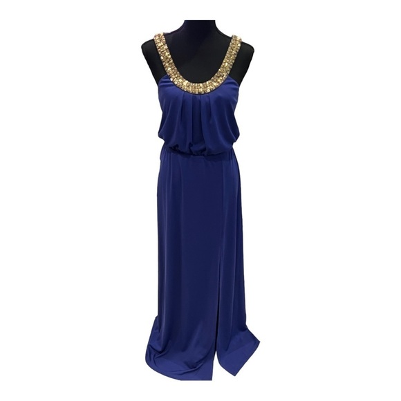 Bebe embellished neck maxi dress S NWT - Picture 1 of 9